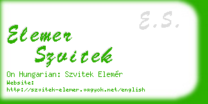 elemer szvitek business card